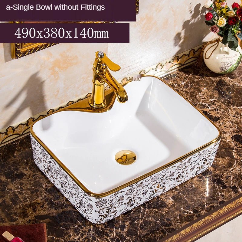 Unique Flower Art Bathroom Sink Embossed - BathroomLux