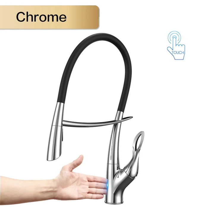 Flexible Silicone Kitchen Faucet – Modern Gunmetal Black Elegance BathroomLux