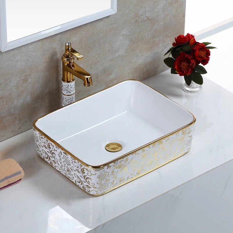 Vassona Design Art Ceramic Bathroom Sink - 2 years Guarantee - WashbasinBathroomLux