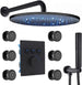 Wall - Mounted 3 - Way LED Rainfall Shower System – Modern Bathroom Shower Set - Rainfall Shower with DiverterBathroomLux