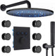Wall - Mounted 3 - Way LED Rainfall Shower System – Modern Bathroom Shower Set - Rainfall Shower with DiverterBathroomLux