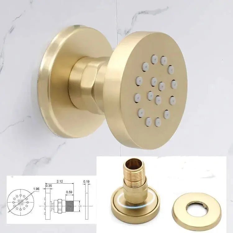 Wall - Mounted 3 - Way LED Rainfall Shower System – Modern Bathroom Shower Set - Rainfall Shower with DiverterBathroomLux