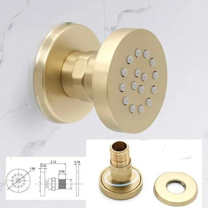 Wall - Mounted 3 - Way LED Rainfall Shower System – Modern Bathroom Shower Set - Rainfall Shower with DiverterBathroomLux