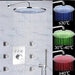 Wall - Mounted 3 - Way LED Rainfall Shower System – Modern Bathroom Shower Set - Rainfall Shower with DiverterBathroomLux