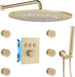 Wall - Mounted 3 - Way LED Rainfall Shower System – Modern Bathroom Shower Set - Rainfall Shower with DiverterBathroomLux