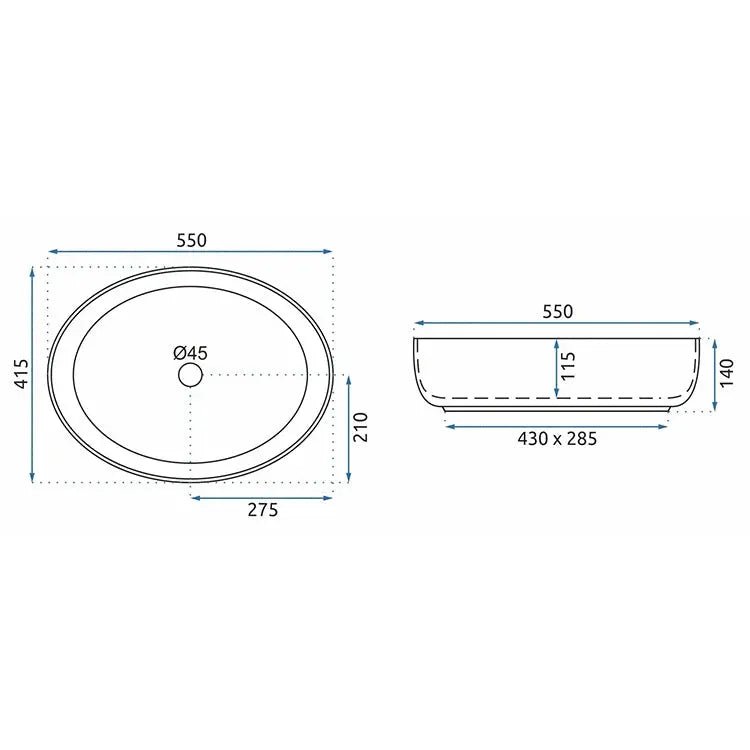 White Marble Effect Ceramic Basin – Stylish Bathroom Countertop Sink - bathroom ceramic washbasinBathroomLux